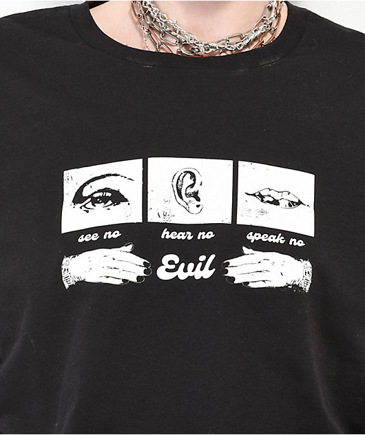 Empyre Evil Black Crop T-Shirt