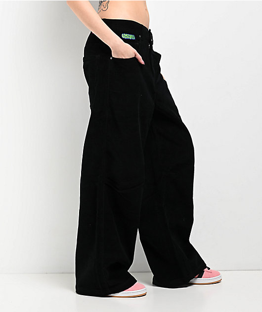 Empyre Extent Black Corduroy Wide Leg Pants