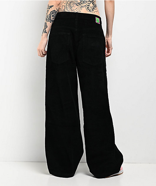 Empyre Extent Black Corduroy Wide Leg Pants