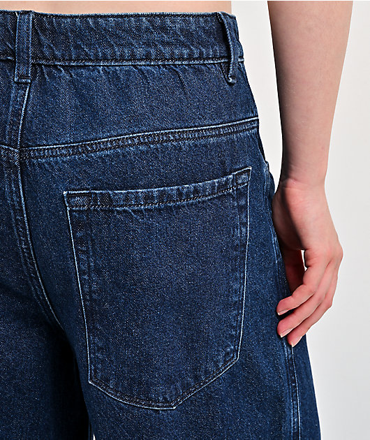 Empyre Extent Medium Blue Wash Mid Rise Wide Leg Jeans