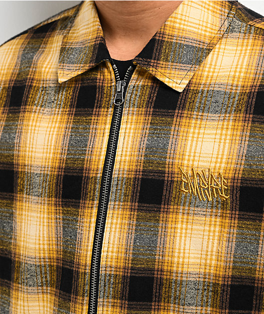 Empyre Fader Yellow Zip Long Sleeve Shirt | Zumiez