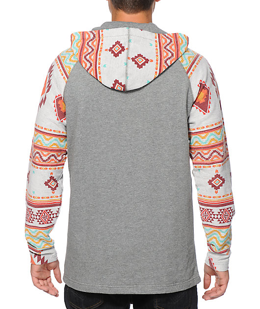 hooded henley shirt