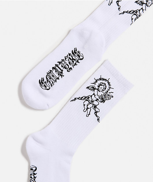 Empyre Fiddler White Crew Socks