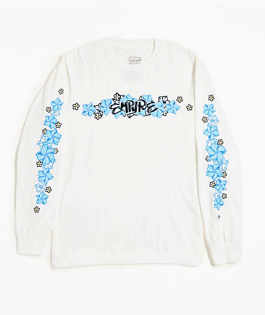 Empyre Flowers N Surf White Long Sleeve T-Shirt | Zumiez