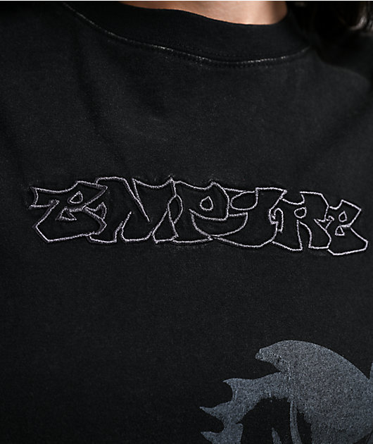 Empyre Frances Skulls Black Wash Boxy T-Shirt