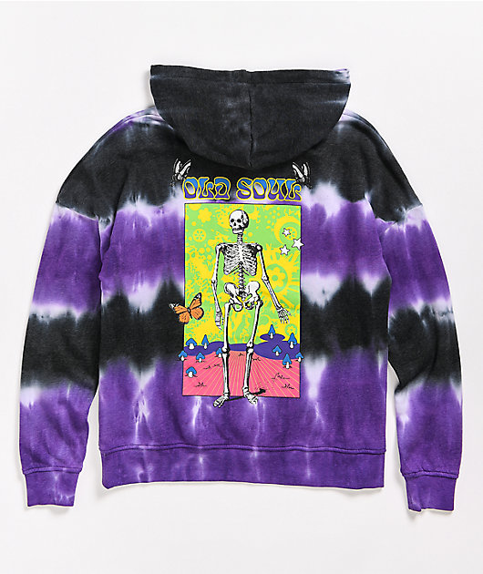 Empyre Fredia Old Soul Black & Purple Tie Dye Hoodie