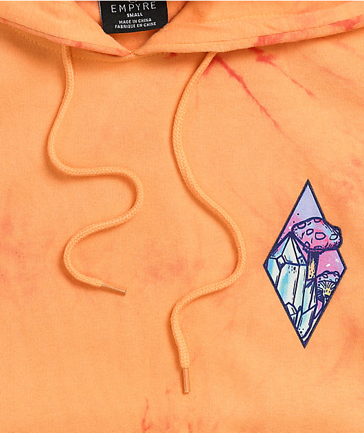 Empyre Fredia sudadera con capucha con tinte de corbata naranja