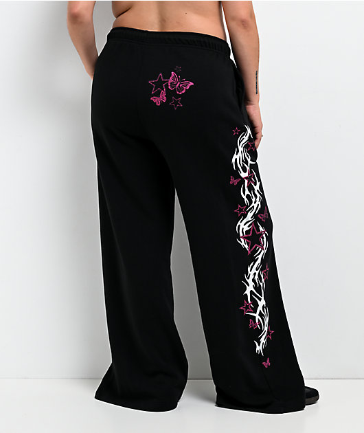 Empyre Girl At A Concert Black Wide Leg Sweatpants