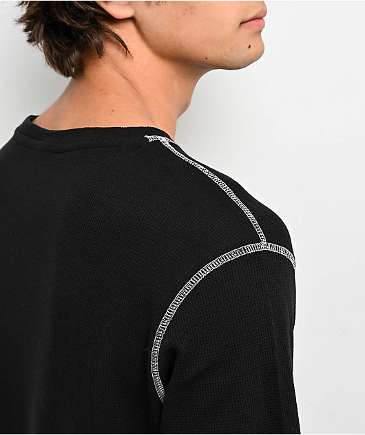 Empyre Globe Black Long Sleeve Thermal T-Shirt
