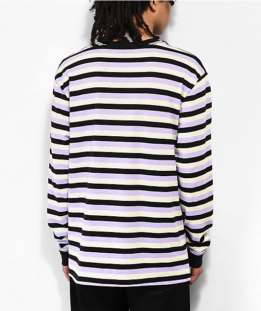 Black and purple striped clearance shirt