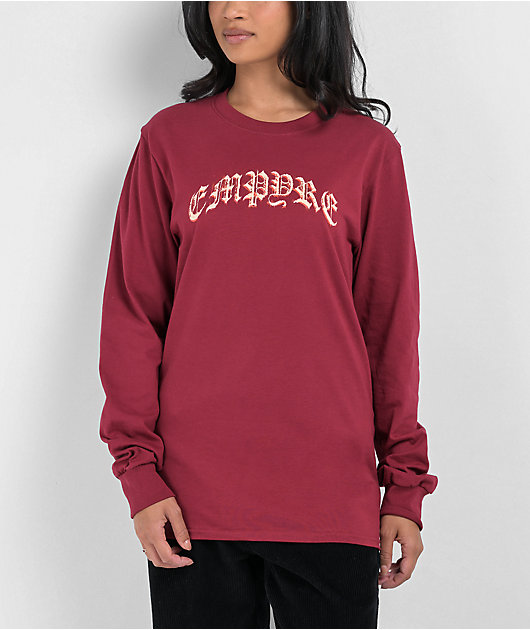 Gothic Print Long Sleeve T-Shirt グランジ Gothic Print Grunge T Shirt Women Long Sleeve Off Shoulder