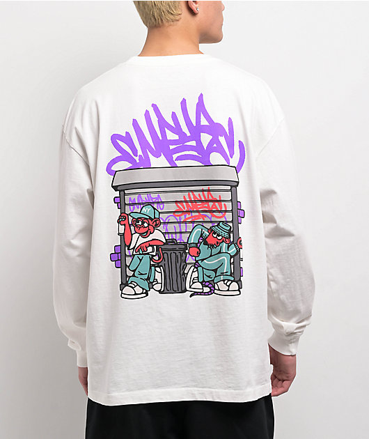 Empyre Graff Scene White Long Sleeve T-Shirt