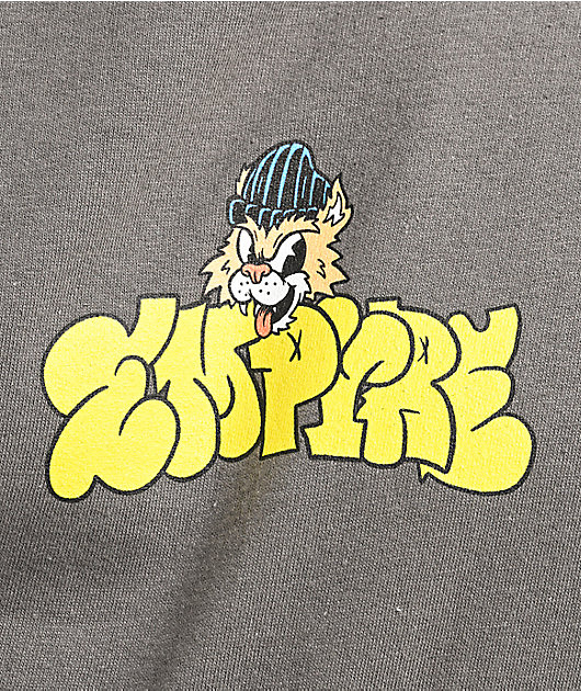 Empyre Graffiti Cat Charcoal T-Shirt