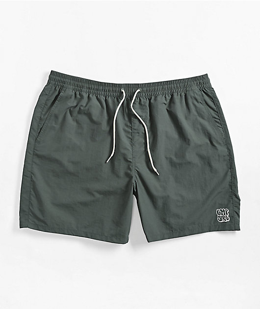Empyre Graffiti Floater Dark Green Board Shorts