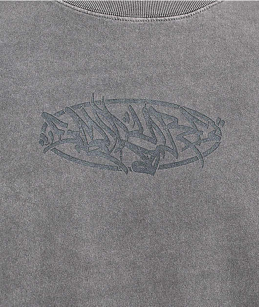 Empyre Graffiti Oval Logo Vintage Grey T-Shirt