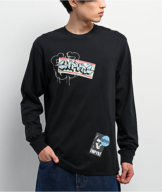 Empyre Graffiti Sign Black Long Sleeve T-Shirt