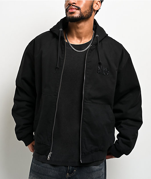 Empyre Grate Black Hooded Canvas Jacket
