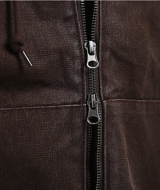 Empyre Grate Brown Hooded Canvas Jacket