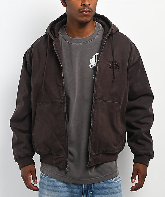 Empyre Grate Brown Hooded Canvas Jacket