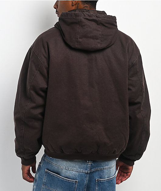 Empyre Grate Brown Hooded Canvas Jacket