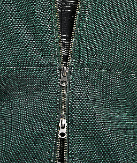 Empyre Grate Green Wash Canvas Crop Jacket