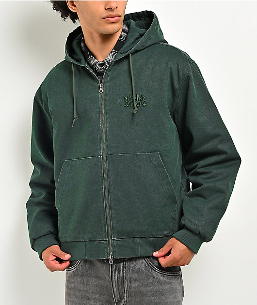 Empyre Grate Green Wash Canvas Crop Jacket