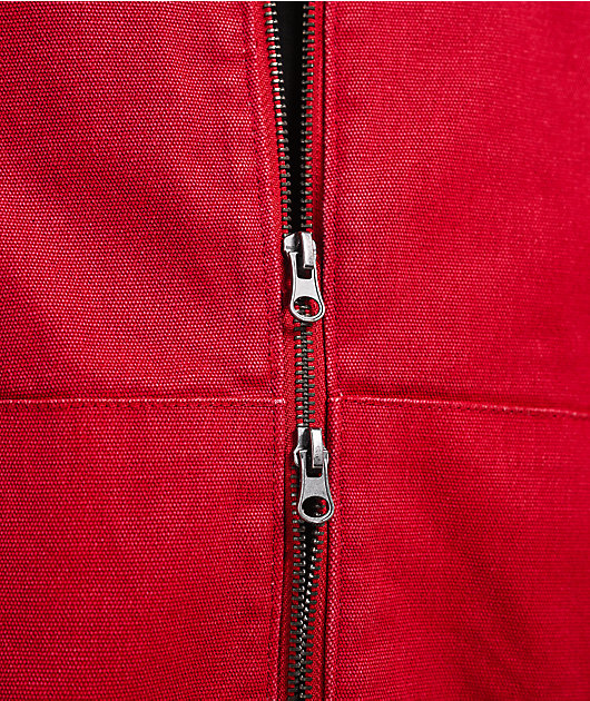 Empyre Grate Red Hooded Canvas Jacket