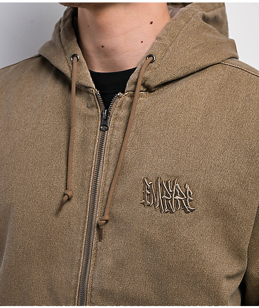 Empyre Grate Tan Hooded Canvas Jacket