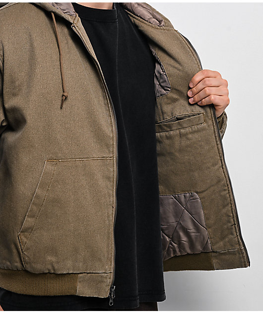 Empyre Grate Tan Hooded Canvas Jacket