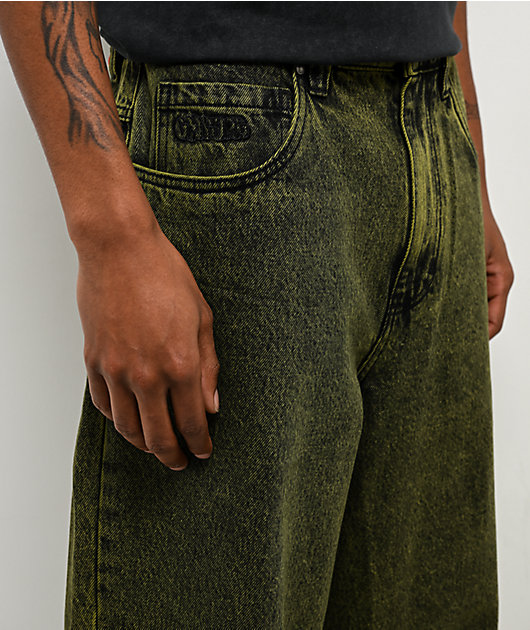 Empyre Green Wash Ultra Wide Skate Jeans