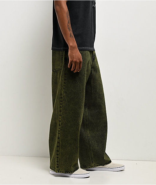 Empyre Green Wash Ultra Wide Skate Jeans