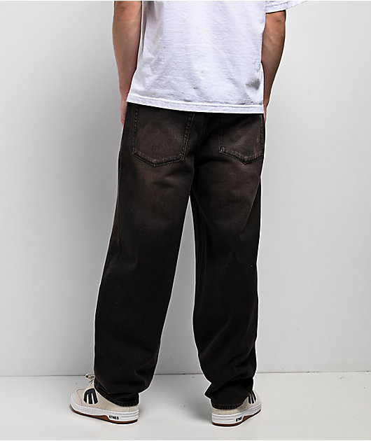 Empyre Grip Black & Brown Loose Fit Skate Jeans