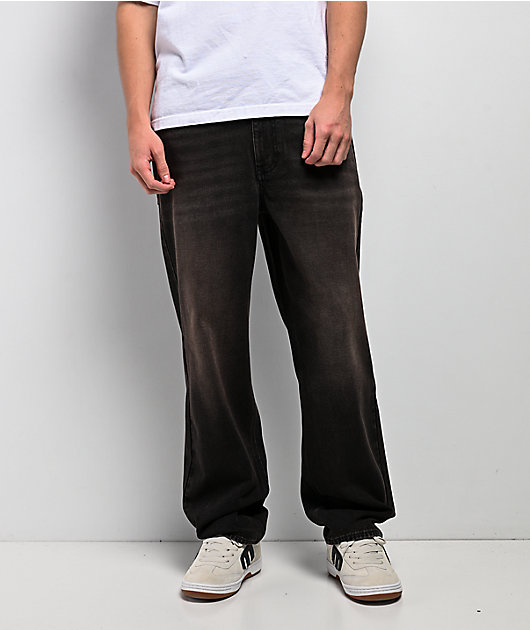 Empyre Grip Black & Brown Loose Fit Skate Jeans