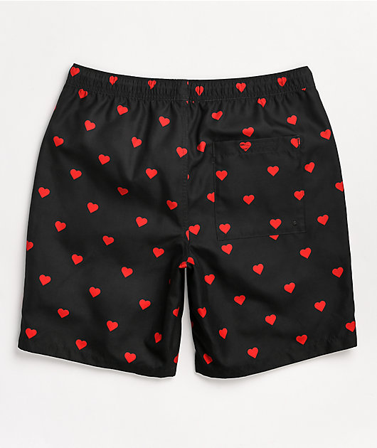 Empyre Grom Hearts traje de baño negro y rojo