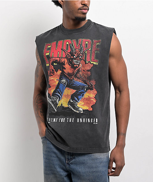 Empyre Grunge Devil Black Wash Tank Top | Zumiez