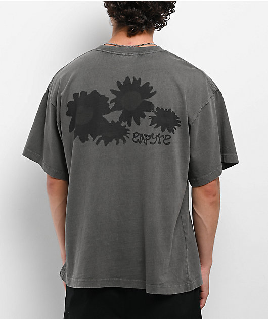 Empyre Grunge Flower Vintage Grey T-Shirt