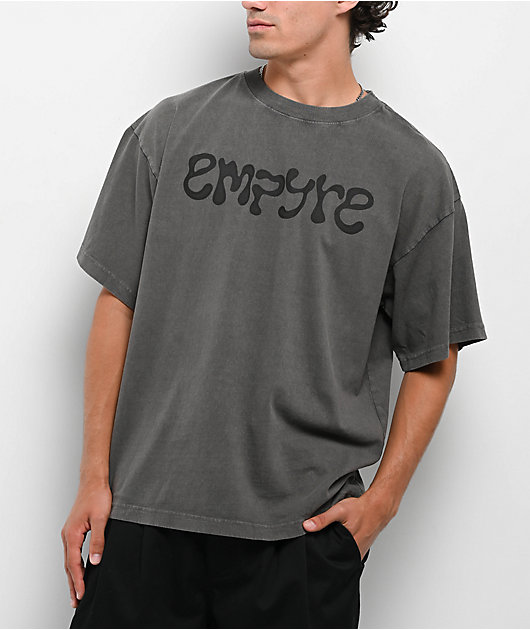 Empyre Grunge Flower Vintage Grey T-Shirt