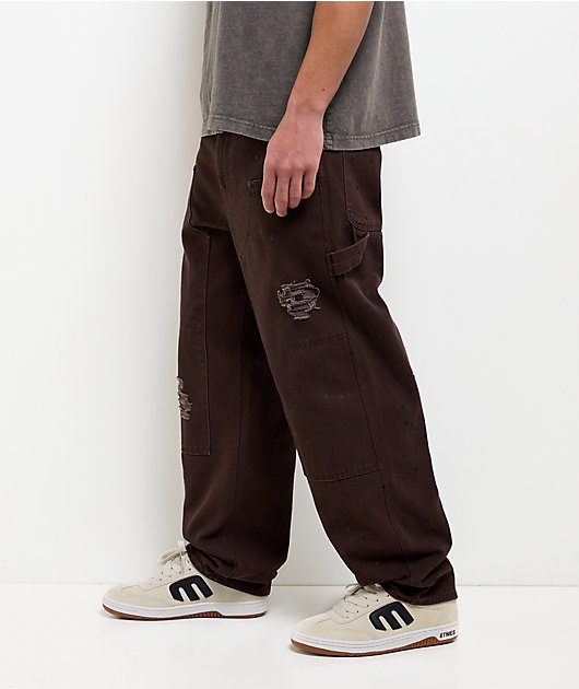 Empyre Hammer Dude Brown Canvas Loose Fit Skate Pants