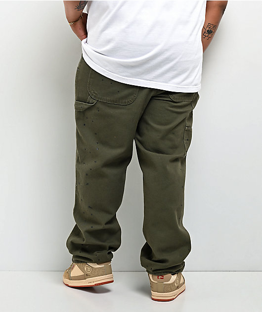 Empyre Hammer Man Green Canvas Loose Fit Carpenter Skate Pants