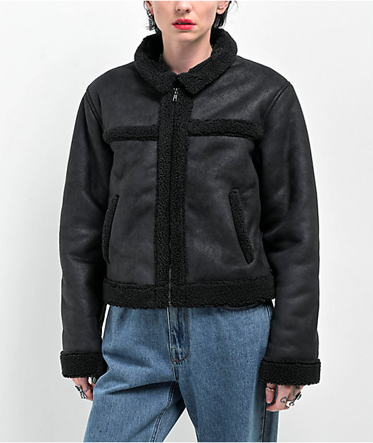 Empyre Hendrix Black Shearling Jacket 