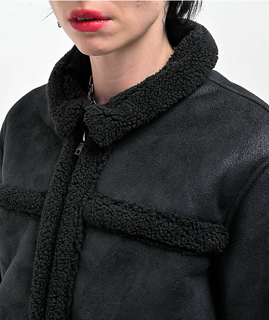 Empyre Hendrix Black Shearling Jacket 