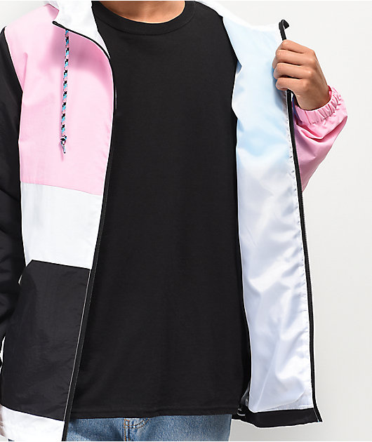 Pink black and white jacket Clearance