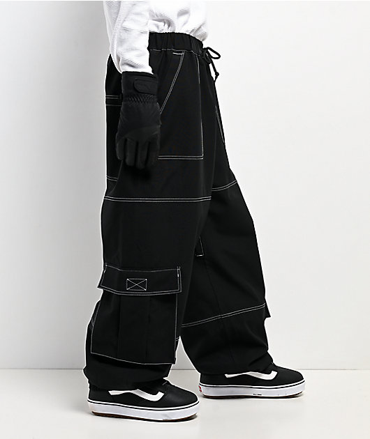 Empyre Hyak Black Cargo 10K Snowboard Pants