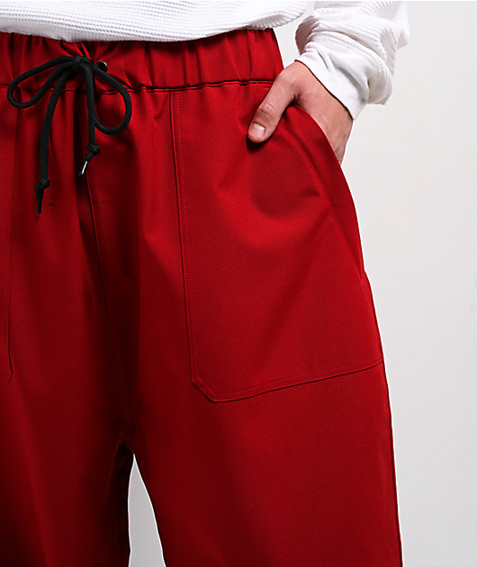 Empyre Hyak Red Loose Fit 10K Snowboard Pants