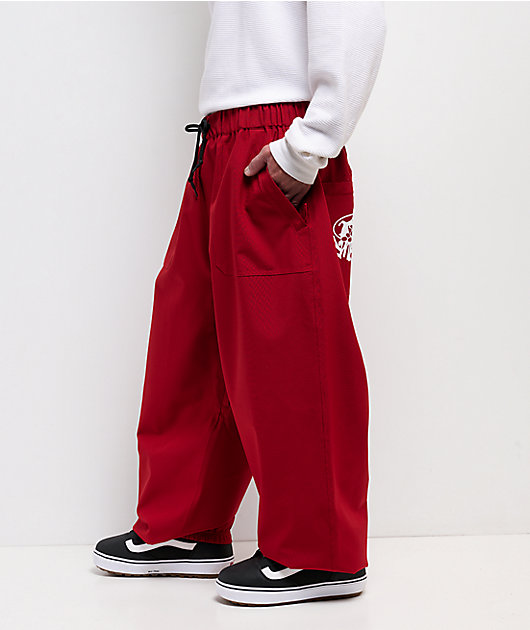 Empyre Hyak Red Loose Fit 10K Snowboard Pants