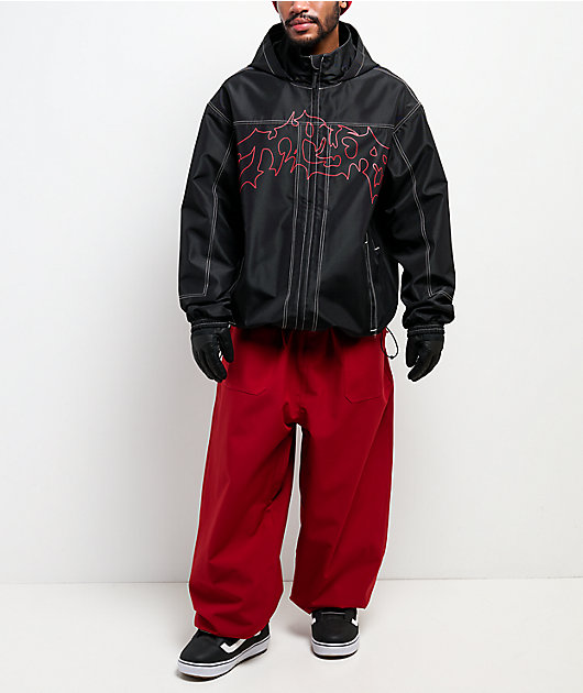 Empyre Hyak Red Loose Fit 10K Snowboard Pants | Zumiez