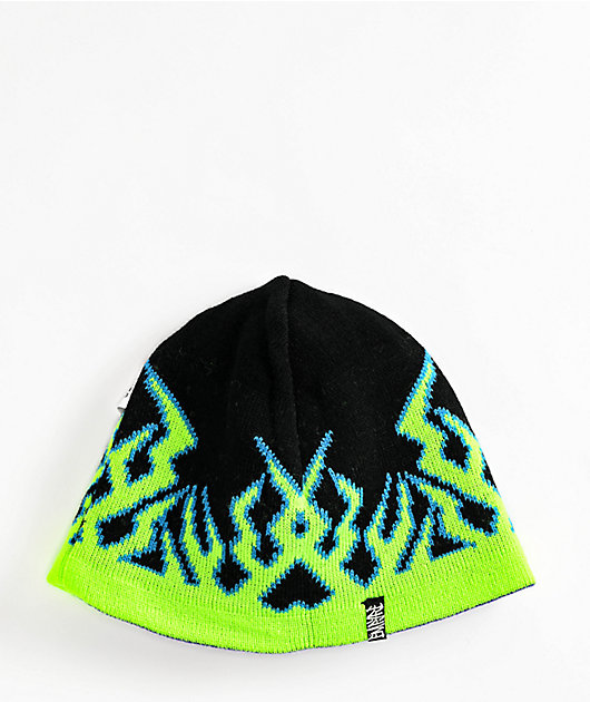 Empyre Inside Out II Black, Green & Purple Skull Cap Beanie | Zumiez