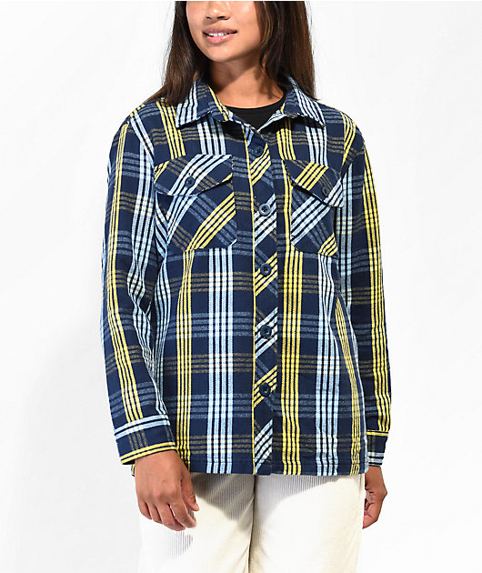 Empyre Jayden Blue \u0026 Yellow Flannel Shirt | Zumiez