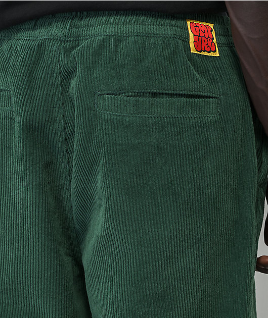 Empyre Johnny Loose Fit Green Elastic Waist pana Skate pantalones