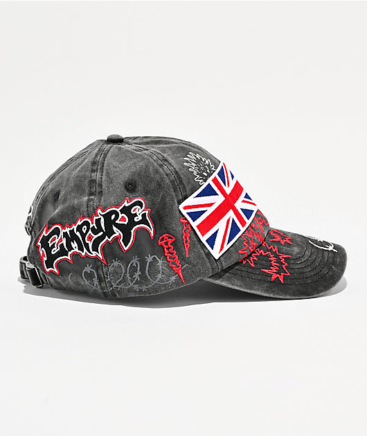 Empyre Johnny Patched Black Wash Strapback Hat